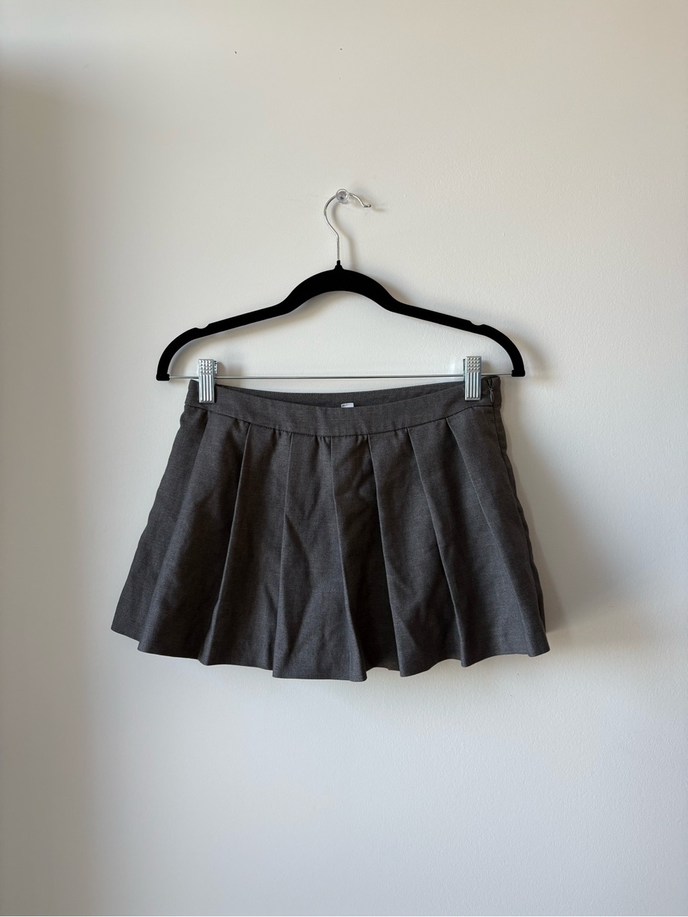 Garage Gray Pleated Mini Skirt